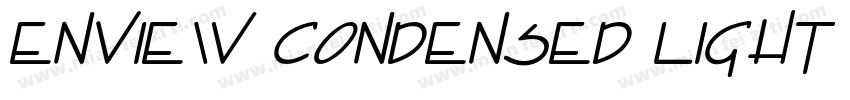 Enview Condensed Light Italic字体转换